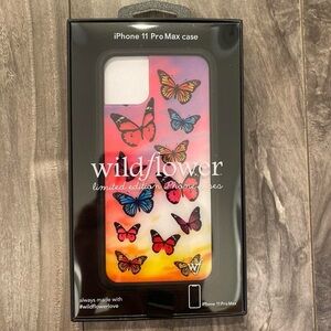 Wildflowers iPhone 11 Pro Max Case - Sunset Butterfly Design
